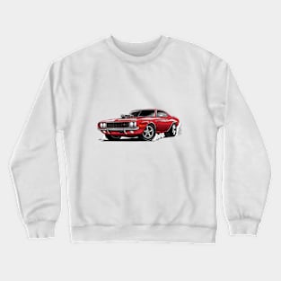 Red ClassicMuscle Car Crewneck Sweatshirt